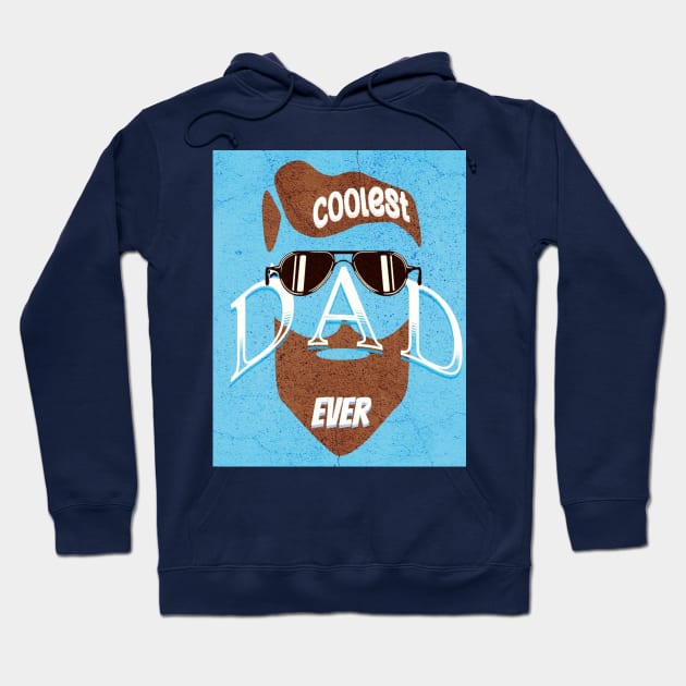 Coolest Dad Ever with Brown Beard Hoodie by Shell Photo & Design